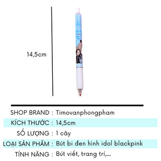 Bút Black P Bi Mực Đen Đồ Dùng Học Tập Độc Lạ Cute Timo VPB22
