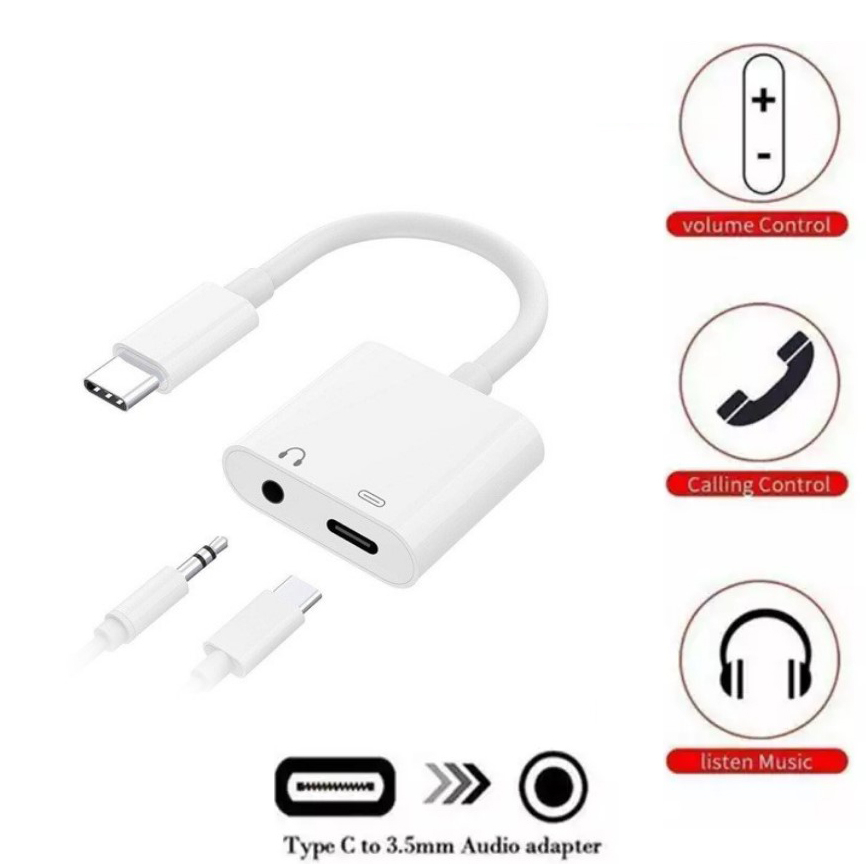 Cáp chuyển âm thanh Type c cho điện thoại, máy tính bảng từ ra cổng AUX 3.5mm lỗ tròn - HPS