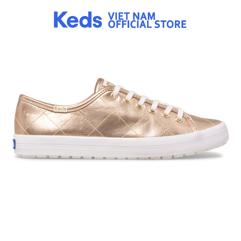 Giày Keds Nữ- Kickstart Leather Quilted Gold- KD065601