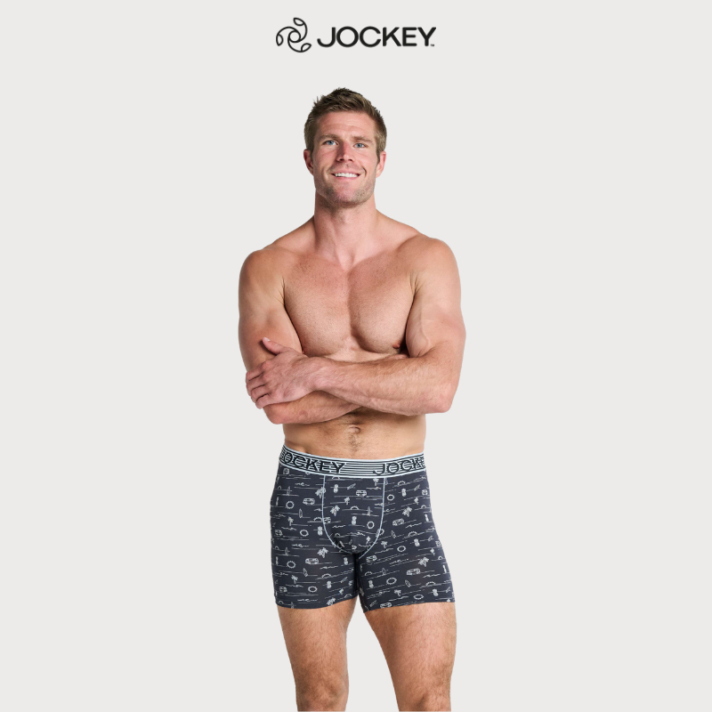 Quần lót Nam Jockey USA Cotton Modal họa tiết dáng boxer trunk - 1290
