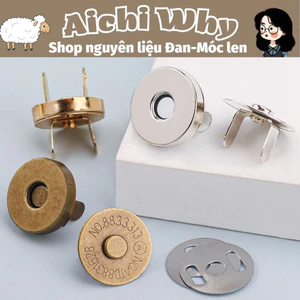 Nút hít gài 18mm (2 cái) - phụ kiện handmade làm túi khoá cài cho túi xách đường kính 1,8cm