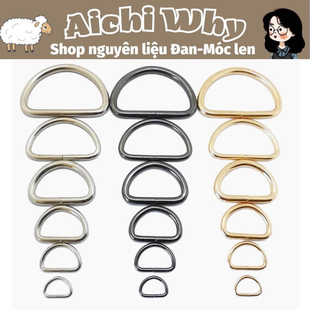 Khoen D cao cấp, khoá cài cho túi xách