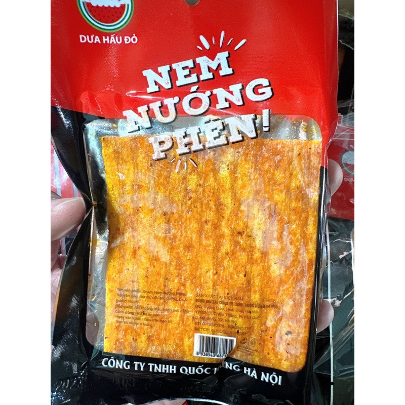 Snack Nem Nướng Phên Dưa Hấu Đỏ làm từ bột mì - Đồ Ăn vặt Cổng Trường