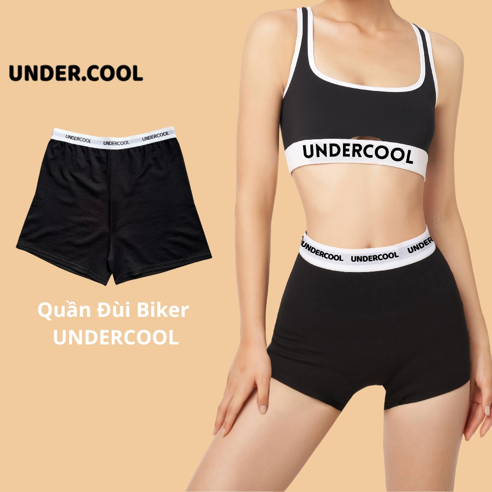 Quần Short Biker Chơi Pickleball Dáng Ngắn Nữ UNDERCOOL Nâng Mông Mùa Hè dáng ôm bó lưng thun tập gym yoga QS04