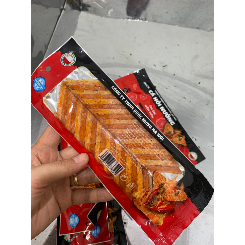 Combo 10 Gói Cá Hồi Nướng Snack Hiệu Dưa Hấu Đỏ, Cay Cay đồ ăn vặt