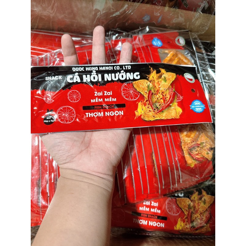 Combo 10 Gói Cá Hồi Nướng Snack Hiệu Dưa Hấu Đỏ, Cay Cay đồ ăn vặt