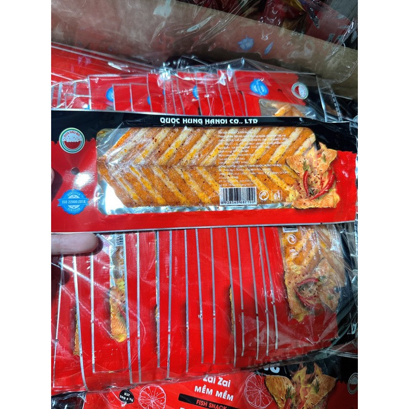 Combo 10 Gói Cá Hồi Nướng Snack Hiệu Dưa Hấu Đỏ, Cay Cay đồ ăn vặt