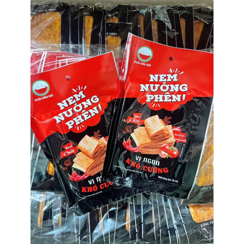 Combo Tường Gió : 30 Gói Nem Nướng Phên + 60 Gói Đùi Bò Quay + 20 Thạch Dừa, đồ ăn vặt Dưa Hấu Đỏ