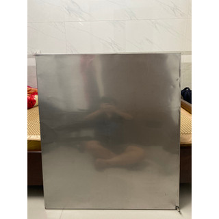 Khay hứng nước tủ bếp inox không rỉ có đầu thoát nước (hàng gia công)