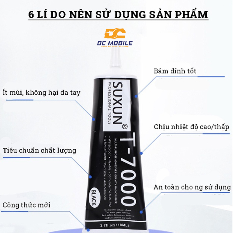 Keo dán đa năng T7000, dán viền màn hình, dán ốp lưng, vỏ bao điện thoại