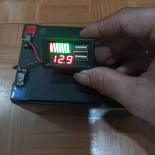 Đồng hồ báo vôn ắc quy ô tô xe máy kèm sạc USB cao câp