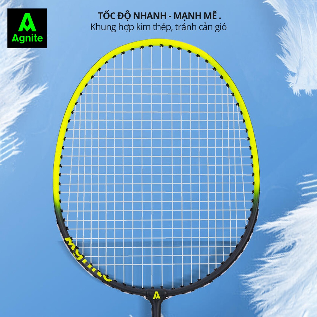 [TẶNG GĂNG TAY] Bộ 2 vợt cầu lông chính hãng AGNITE giá rẻ, khung carbon composite, vợt bền dành cho người bán chuyên