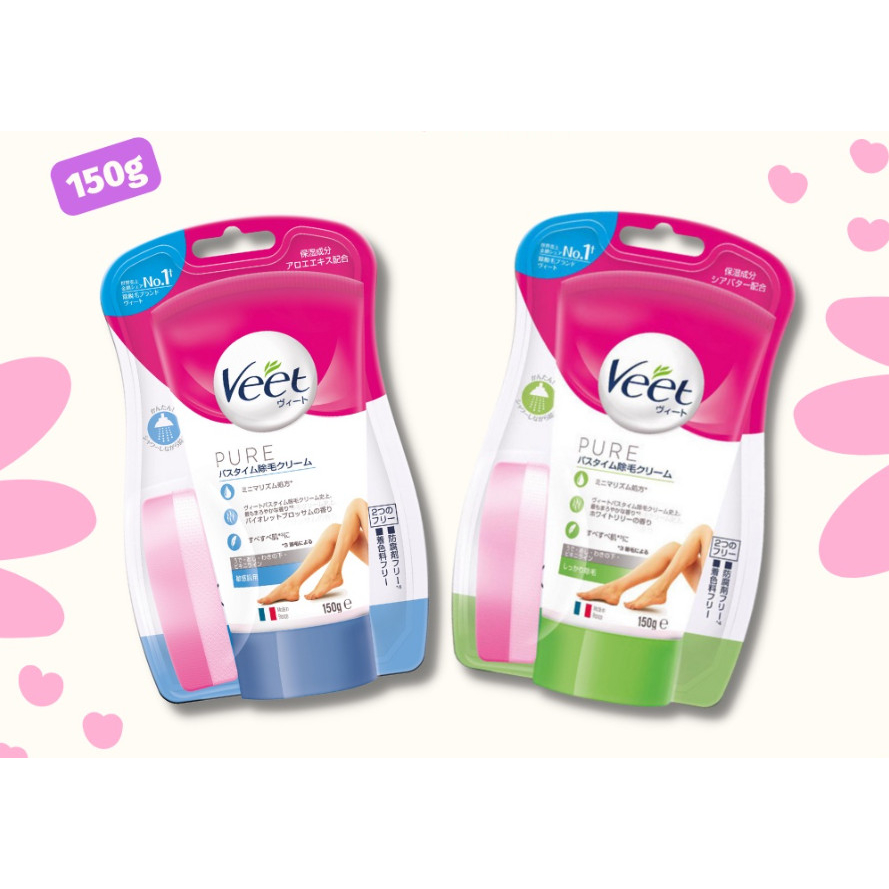 KEM TẨY LÔNG VEET NỘI ĐỊA NHẬT (TUÝP 150GR), kem tẩy lông tay, lông chân, kem tẩy lông bikini