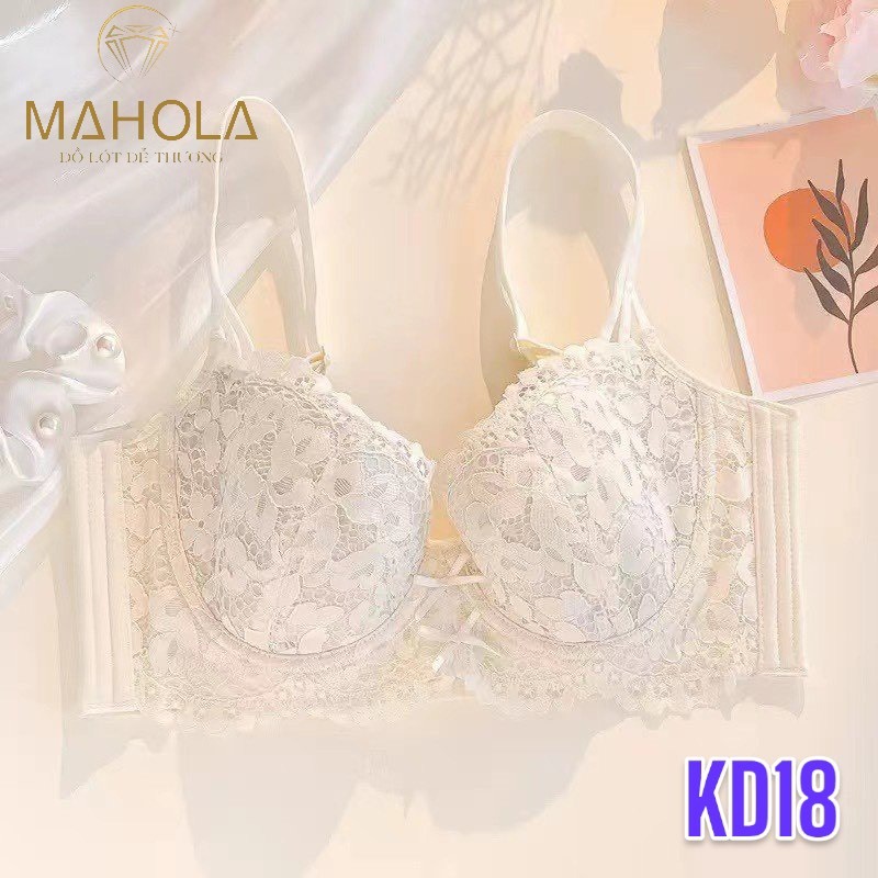 Áo Lót Mút Mỏng Chất Ren Có Gọng Siêu Nâng Mahola KD18