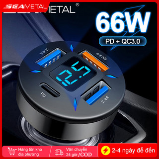 Tẩu sạc SEAMETAL 4 cổng USB QC3.0 PD 12v 24v 66w đa năng