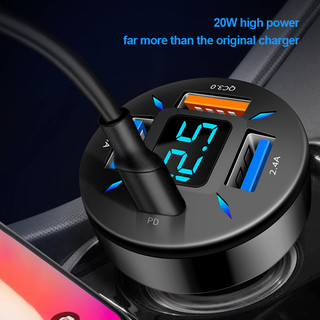 Tẩu sạc SEAMETAL 4 cổng USB QC3.0 PD 12v 24v 66w đa năng