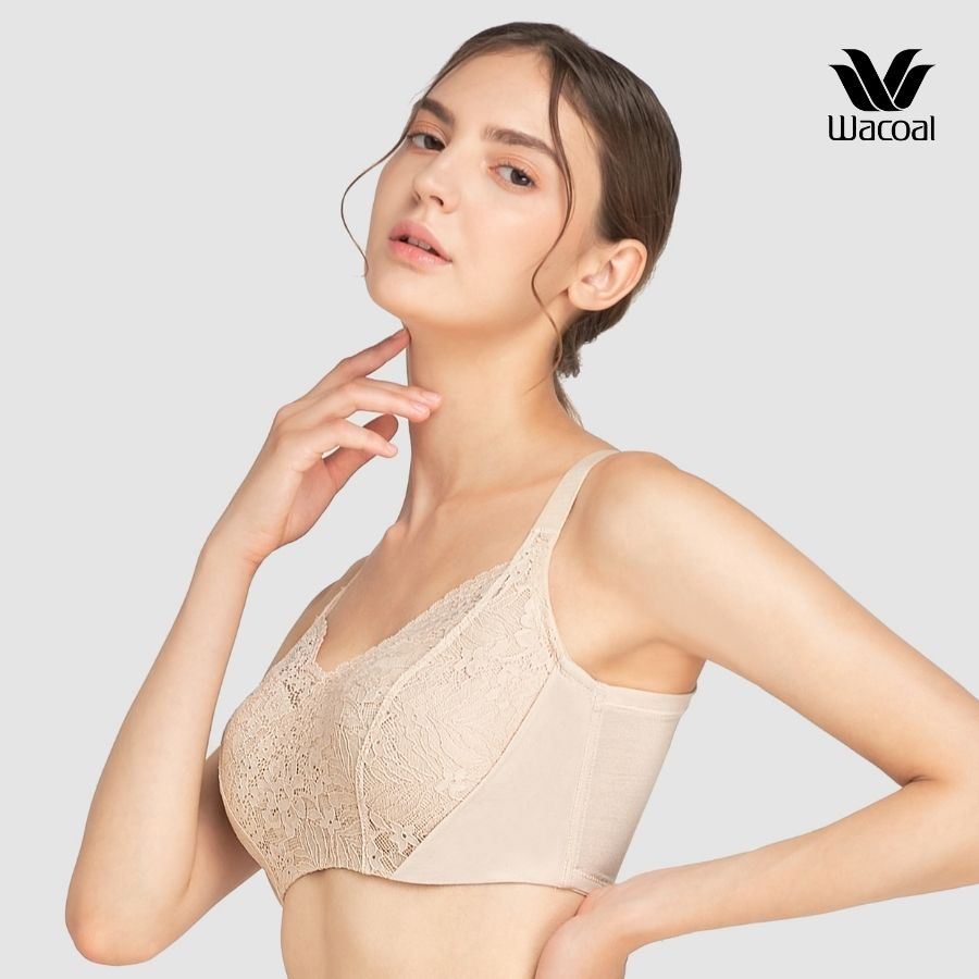 Áo lót Wacoal IIB4223 big size, có gọng, nâng vừa, mút mỏng, ren dệt - IB4223