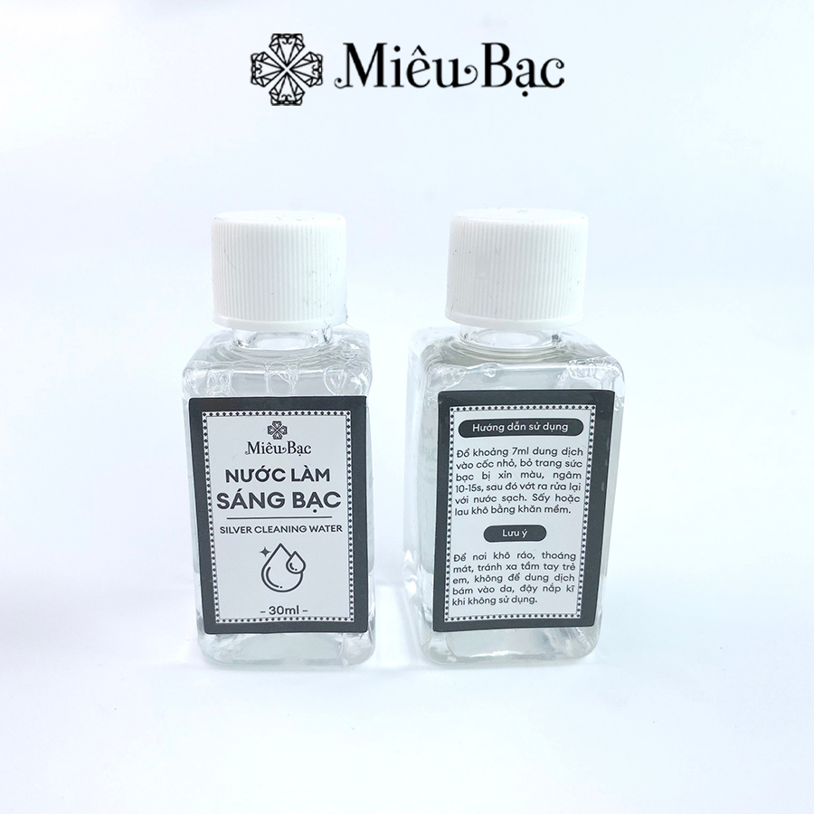 Nước rửa trang sức bạc Miêu Bạc dung dịch làm sáng bóng bạc như mới 30ml MR01