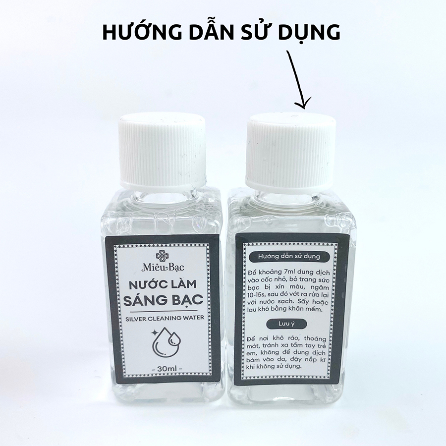 Ảnh Nước rửa trang sức bạc Miêu Bạc dung dịch làm sáng bóng bạc như mới 30ml MR01 1