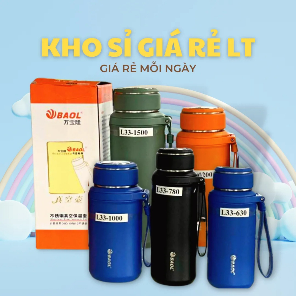 Bình giữ nhiệt inox 304 L33 dung tích 1000-1200-1500ml | Shopee Việt Nam