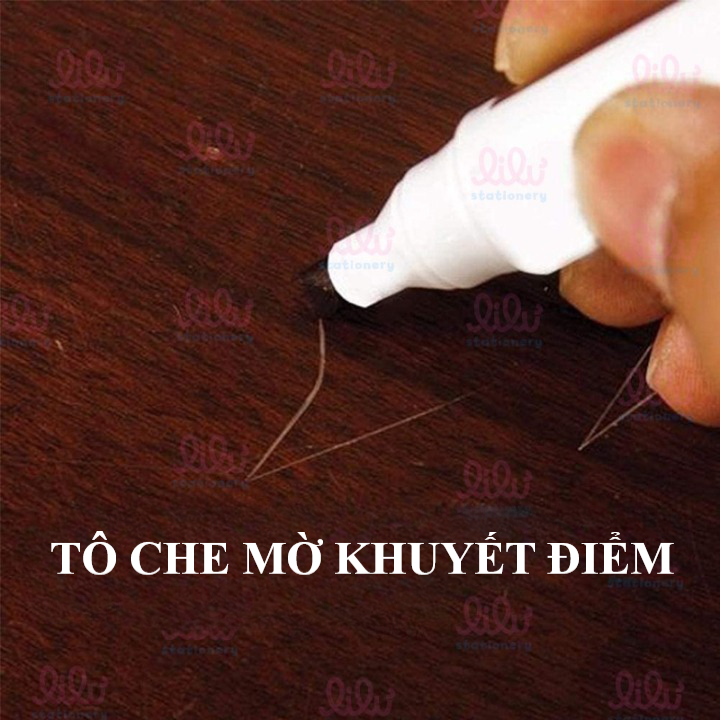 Bút vẽ gỗ và sáp gỗ để xóa vết trầy xước vẽ hoa văn che khuyết điểm trên đồ gỗ trang trí nội thất mỹ nghệ