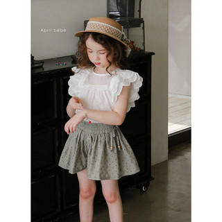 𝐀𝐩𝐫𝐢𝐥 𝐛𝐞́𝐛𝐞́ - Strawberry Áo linen vai bèo cánh tiên công chúa xinh xắn vintage mùa hè cho bé gái