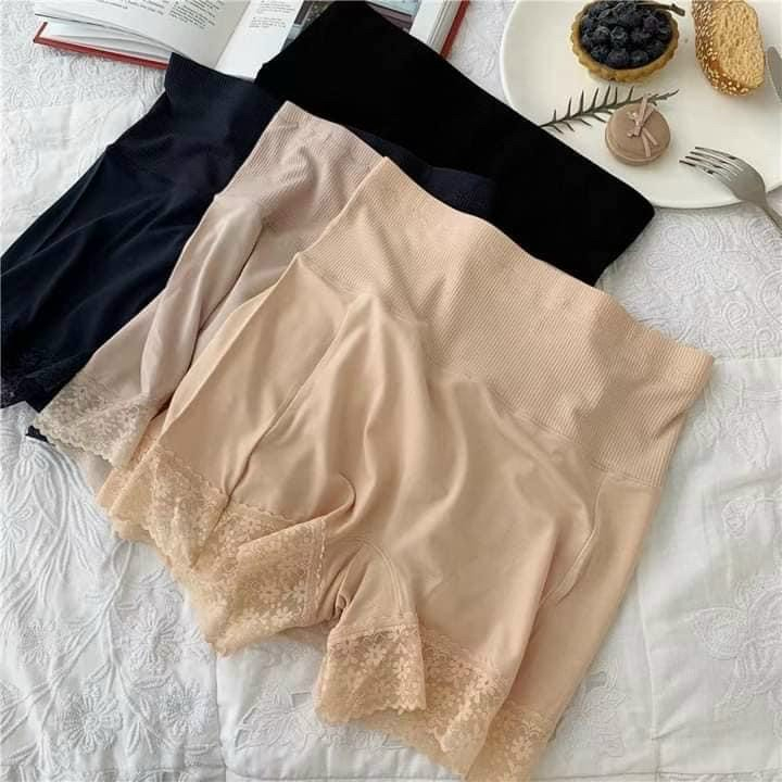 Quần váy nữ, Quần đùi mặc váy chân ren chất cotton lạnh cao cấp
