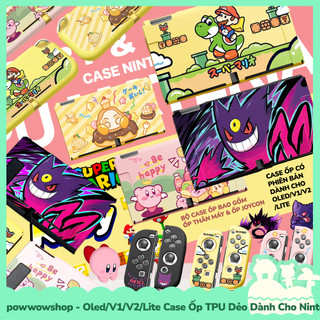 Oled/V1/V2/Lite Case Ốp TPU Dẻo Dành Cho Máy Game Nintendo Switch Phong Cách Kirby, Mario, Gengar