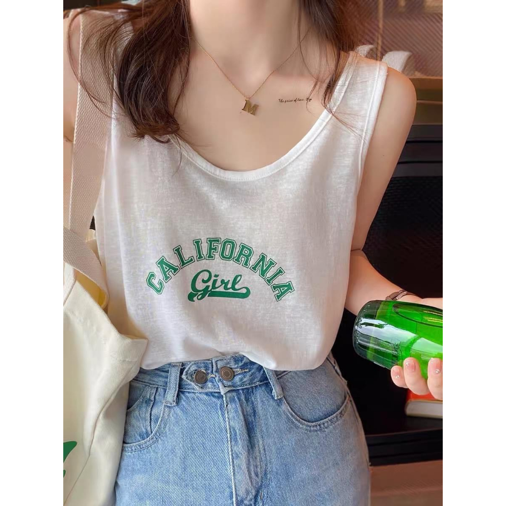 Áo sát nách in hình JULY - Áo ba lỗ nữ in hình chất cotton xược, thun giấy siêu dể thương