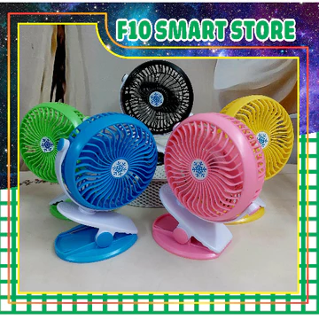 Quạt mini kẹp bàn tích điện mini - Quạt kẹp bàn xoay 360 độ Pin Tích Điện Chân Kẹp Bàn, Kẹp Xe Đẩy - pin sạc, 3 cấp độ