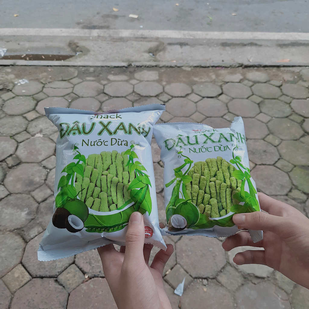 Bim Bim Đậu Xanh Nước Cốt Dừa Snack Oishi gói to 32/35g-Ăn Vặt Sumo ...