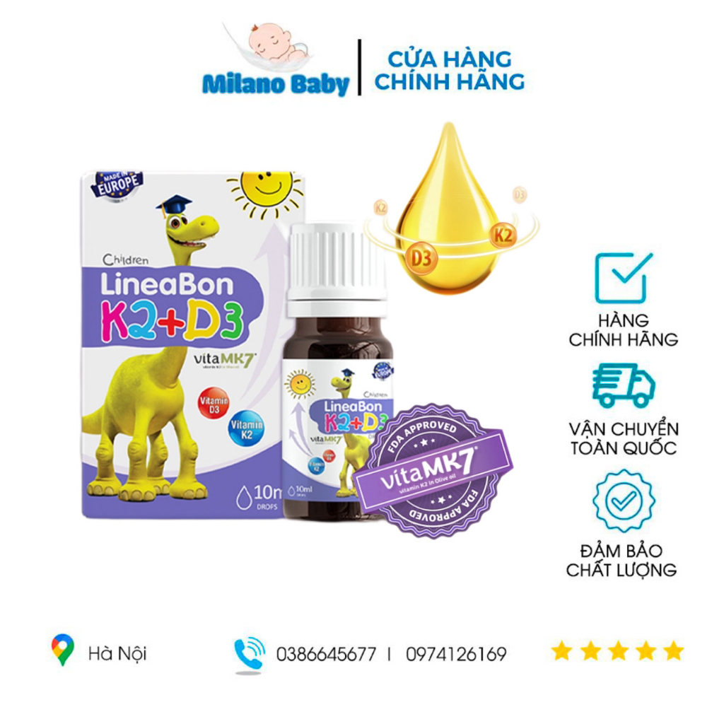 Vitamin D3 + K2 Lineabon Drops 10ml Shopee Việt Nam