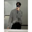 <<Có sẵn>> 021 Áo sweater dệt kim màu xám nút kiểu cổ tròn dài tay phong cách Hàn Quốc dành cho nam trẻ trung cá tính
