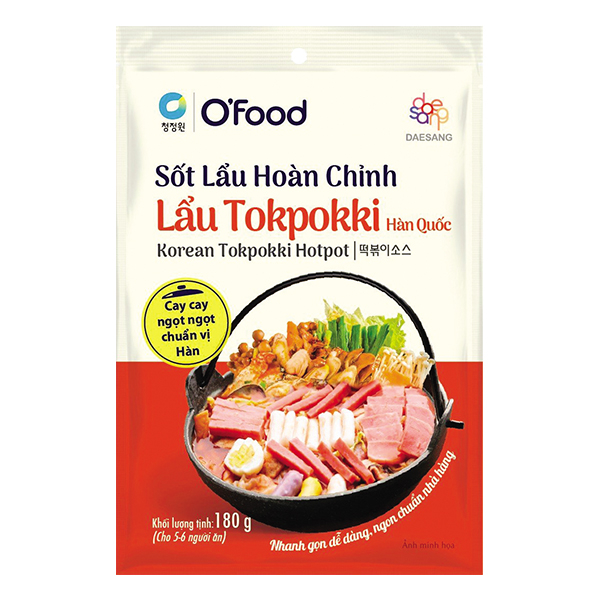 Sốt Lẩu Hoàn Chỉnh O'Food Vị Tokpokki Hàn Quốc Gói 180G | Shopee Việt Nam