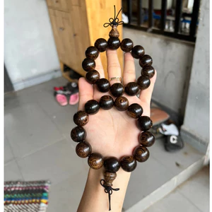 Vòng tay bằng trầm hương sánh chìm, cỡ 18-20li-siêu to khổng lồ-Bình an Tài lộc-Trầm Hương Hội an