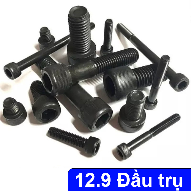 Combo 10 con bulong M3 M4 M5 lục giác chìm đầu trụ thép đen công nghiệp ...