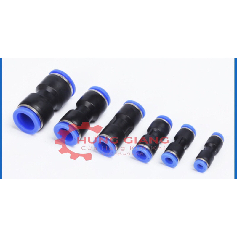 10 Nối Giảm PG, Nối Thẳng, Nối Nhanh Đầu Chuyển Đổi Khí Nén, Phun Sương Đủ Cỡ