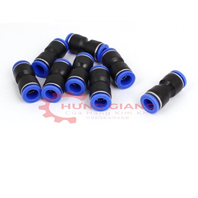 10 Nối Giảm PG, Nối Thẳng, Nối Nhanh Đầu Chuyển Đổi Khí Nén, Phun Sương Đủ Cỡ
