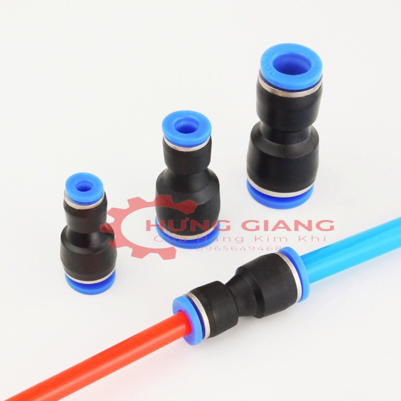 10 Nối Giảm PG, Nối Thẳng, Nối Nhanh Đầu Chuyển Đổi Khí Nén, Phun Sương Đủ Cỡ