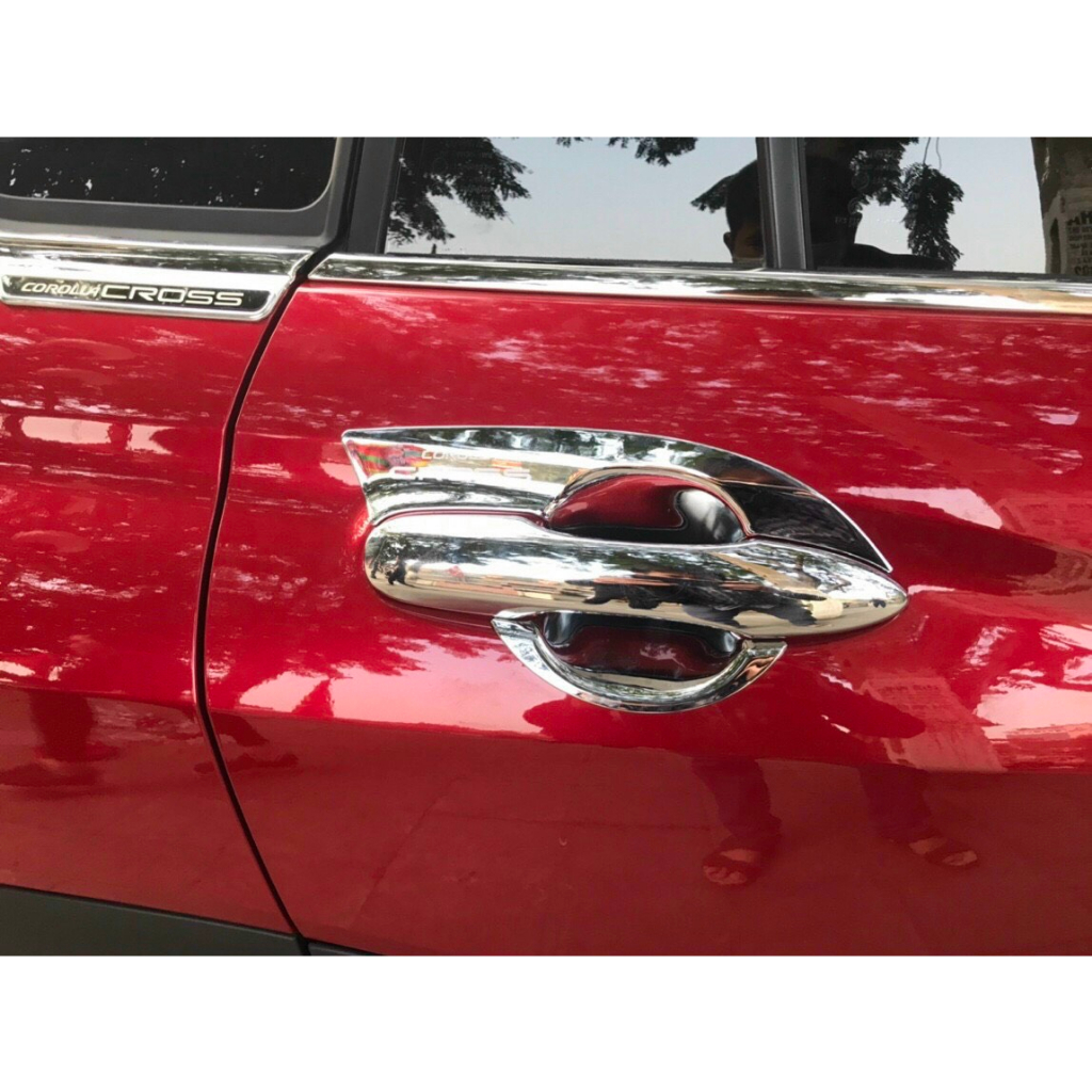 Ốp tay nắm, hõm cửa xe Toyota Corolla Cross đời 2018 - HIỆN NAY - Mạ Crom cao cấp, sáng bóng