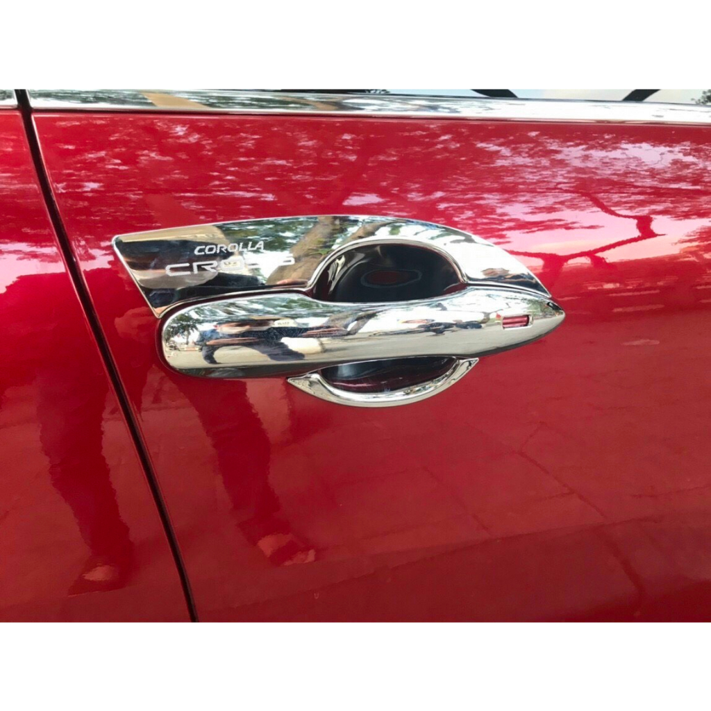 Ốp tay nắm, hõm cửa xe Toyota Corolla Cross đời 2018 - HIỆN NAY - Mạ Crom cao cấp, sáng bóng