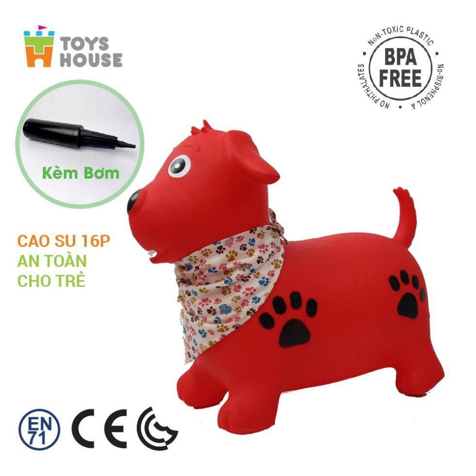 Ảnh Thú nhún trẻ em hình chú hươu Toyshouse (kèm bơm và hộp) - Tiêu chuẩn Xuất khẩu Châu Âu EN71 3