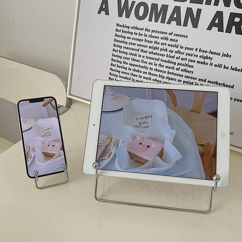 Giá đỡ máy tính bảng, điện thoại khung kim loại Gooo, kệ kê ipad decor trang trí bàn làm việc | BigBuy360 - bigbuy360.vn