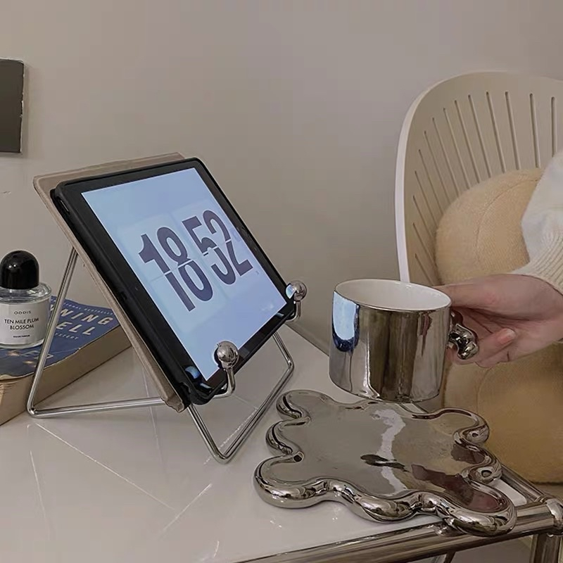 Giá đỡ máy tính bảng, điện thoại khung kim loại Gooo, kệ kê ipad decor trang trí bàn làm việc
