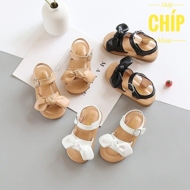 Sandal nơ công chúa thắt nơ xinh sắn cho bé gái siêu dẻo, êm chân ảnh thật mã H9 ( có video)