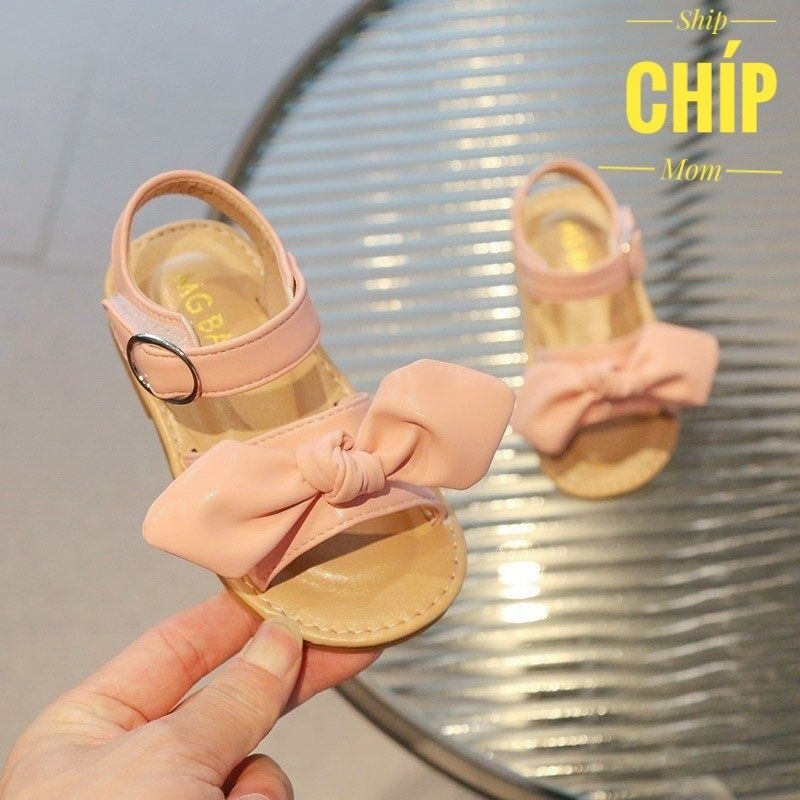 Sandal nơ công chúa thắt nơ xinh sắn cho bé gái siêu dẻo, êm chân ảnh thật mã H9 ( có video)