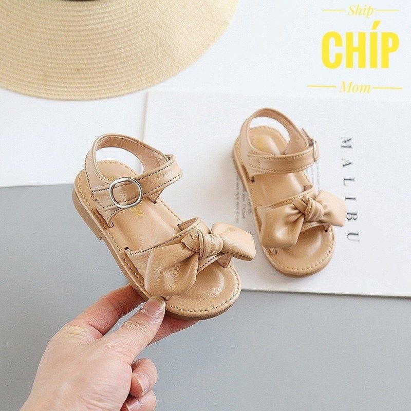 Sandal nơ công chúa thắt nơ xinh sắn cho bé gái siêu dẻo, êm chân ảnh thật mã H9 ( có video)