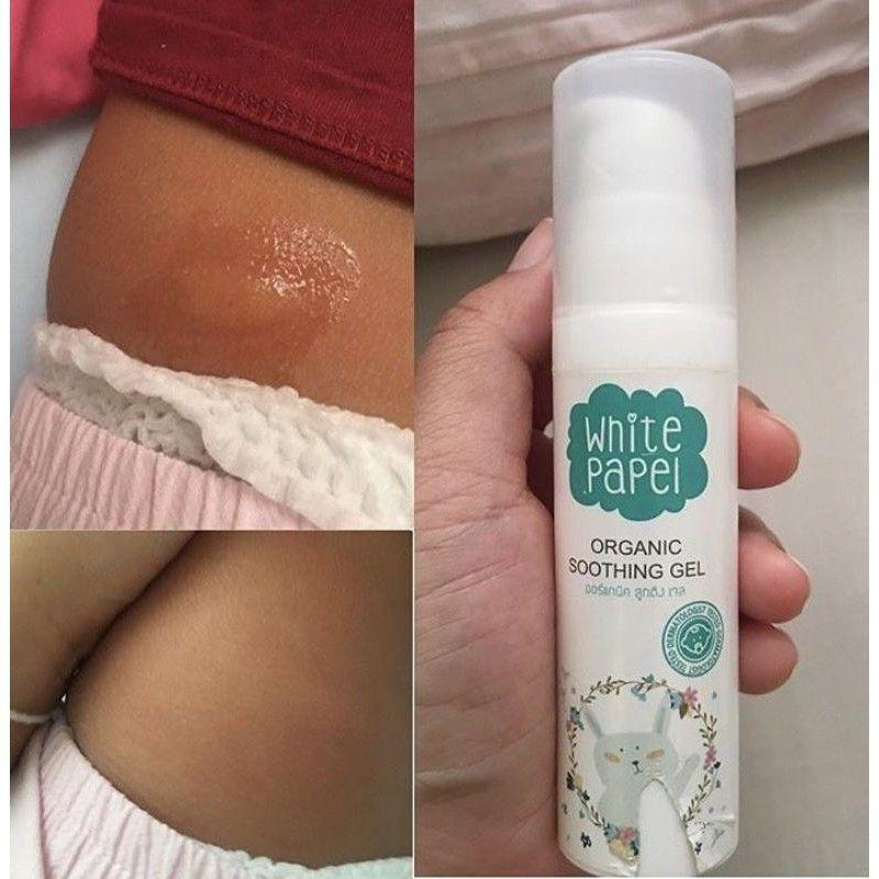 Ảnh Gel làm dịu da hữu cơ thành phần tự nhiên Organic làm dịu lành tính cho bé White Papel (30g) 3