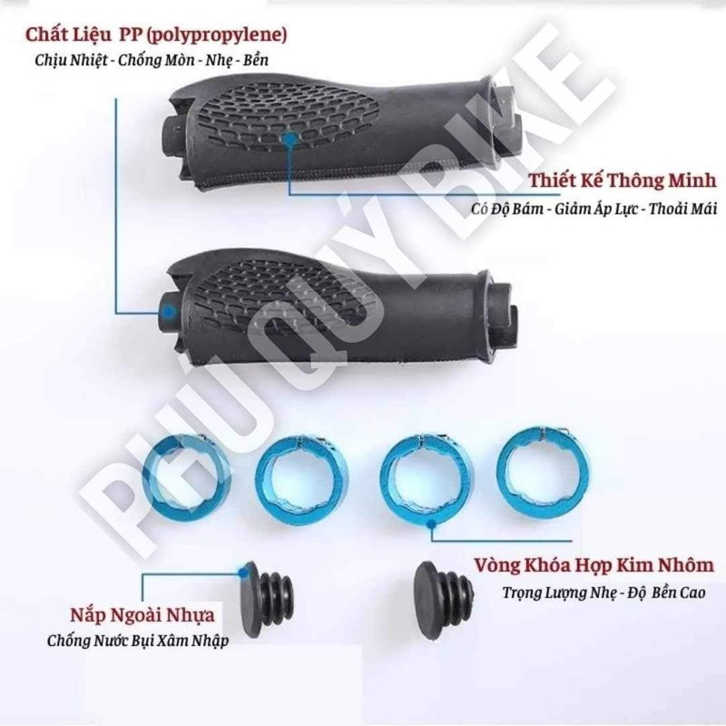 Bao Tay Nắm Xe Đạp Thể Thao Cao Cấp Khóa Hợp Kim Nhôm Chống Trượt Siêu Bền