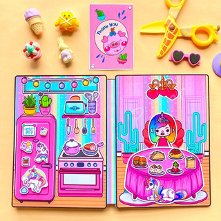 Ngôi nhà cầu vồng ngựa Unicon lấp lánh của toca - Búp bê giấy- Toca life World